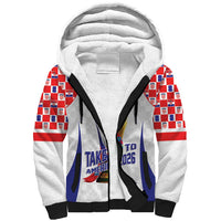 Croatia World Football Personalized Sherpa Hoodie Vatreni Take Me To America 2026 White