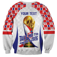 Croatia World Football Personalized Sweatshirt Vatreni Take Me To America 2026 White