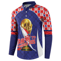 Croatia World Football Personalized Button Sweatshirt Vatreni Take Me To America 2026 Blue