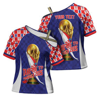 Croatia World Football Personalized Cross Shoulder Shirt Vatreni Take Me To America 2026 Blue