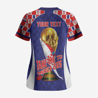 Croatia World Football Personalized Scrub Top Vatreni Take Me To America 2026 Blue