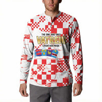 Croatia World Football Custom Button Sweatshirt Vatreni Croatian Heritage