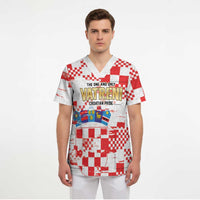 Croatia World Football Custom Scrub Top Vatreni Croatian Heritage