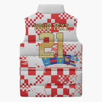 Croatia World Football Custom Sleeveless Puffer Jacket Vatreni Croatian Heritage