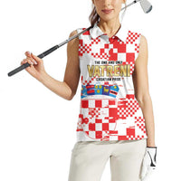 Croatia World Football Custom Women Sleeveless Polo Shirt Vatreni Croatian Heritage