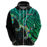 Maori Hoodie Aotearoa Papua Shell with Tribal Pattern - Wonder Print Shop