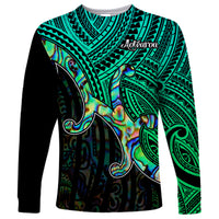 Maori Long Sleeve Shirt Aotearoa Papua Shell with Tribal Pattern - Wonder Print Shop