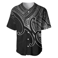 Aotearoa Polynesian Baseball Jersey with Maori Koru Black LT9 - Wonder Print Shop