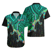 Aotearoa Polynesian Hawaiian Shirt with Maori Koru Blue - Wonder Print Shop