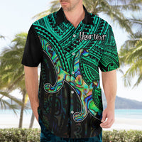 Aotearoa Polynesian Hawaiian Shirt with Maori Koru Blue - Wonder Print Shop