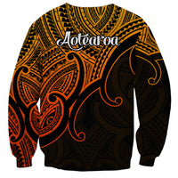 Aotearoa Polynesian Sweatshirt with Maori Koru Gold - Wonder Print Shop