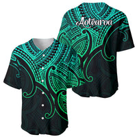 Aotearoa Polynesian Baseball Jersey with Maori Koru Green LT9 - Wonder Print Shop