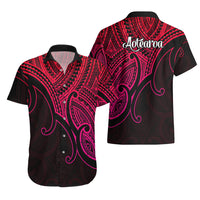 Aotearoa Polynesian Hawaiian Shirt with Maori Koru Pink - Wonder Print Shop