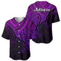 Aotearoa Polynesian Baseball Jersey with Maori Koru Purple LT9 - Wonder Print Shop