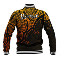 Custom Aotearoa Polynesian Baseball Jacket with Maori Koru Gold LT9 - Wonder Print Shop
