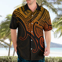 Custom Aotearoa Polynesian Hawaiian Shirt with Maori Koru Gold - Wonder Print Shop