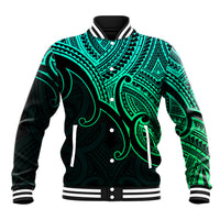 Custom Aotearoa Polynesian Baseball Jacket with Maori Koru Green LT9 - Wonder Print Shop