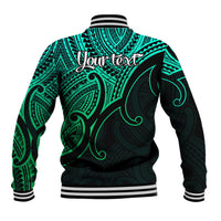 Custom Aotearoa Polynesian Baseball Jacket with Maori Koru Green LT9 - Wonder Print Shop