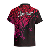 Custom Aotearoa Polynesian Hawaiian Shirt with Maori Koru Pink - Wonder Print Shop