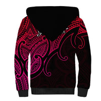 Custom Aotearoa Polynesian Sherpa Hoodie with Maori Koru Pink - Wonder Print Shop