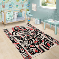 Personalized Canada Indigenous Haida Art Area Rug LT9 - Wonder Print Shop