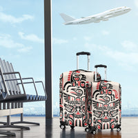 Personalized Canada Indigenous Haida Art Luggage Cover - Wonder Print Shop