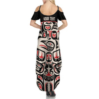 Personalized Canada Indigenous Haida Art Summer Maxi Dress - Wonder Print Shop