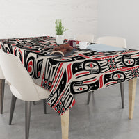 Personalized Canada Indigenous Haida Art Tablecloth - Wonder Print Shop
