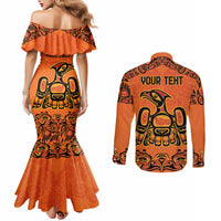 Personalized Every Child Matter Couples Matching Mermaid Dress and Long Sleeve Button Shirt Canadian Native Indigenous Haida