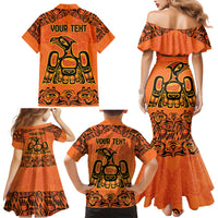 Personalized Every Child Matter Family Matching Mermaid Dress and Hawaiian Shirt Canadian Native Indigenous Haida LT9 - Wonder Print Shop