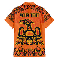 Personalized Every Child Matter Family Matching Off The Shoulder Long Sleeve Dress and Hawaiian Shirt Canadian Native Indigenous Haida - Wonder Print Shop