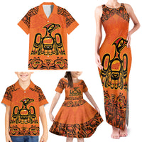 Personalized Every Child Matter Family Matching Tank Maxi Dress and Hawaiian Shirt Canadian Native Indigenous Haida - Wonder Print Shop