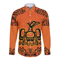 Personalized Every Child Matter Long Sleeve Button Shirt Canadian Native Indigenous Haida - Wonder Print Shop