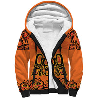 Personalized Every Child Matter Sherpa Hoodie Canadian Native Indigenous Haida - Wonder Print Shop