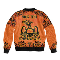 Personalized Every Child Matter Sleeve Zip Bomber Jacket Canadian Native Indigenous Haida - Wonder Print Shop
