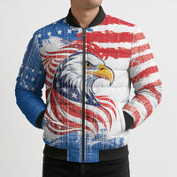 United States Flag Day Bomber Puffer Jacket Proud To Honor The Stars And Stripes