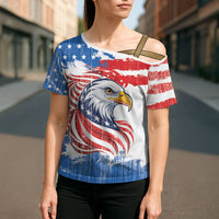 United States Flag Day Cross Shoulder Shirt Proud To Honor The Stars And Stripes