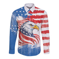 United States Flag Day Long Sleeve Button Shirt Proud To Honor The Stars And Stripes