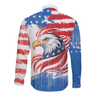 United States Flag Day Long Sleeve Button Shirt Proud To Honor The Stars And Stripes