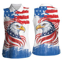 United States Flag Day Women Sleeveless Polo Shirt Proud To Honor The Stars And Stripes