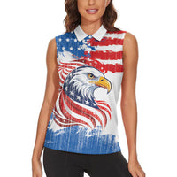 United States Flag Day Women Sleeveless Polo Shirt Proud To Honor The Stars And Stripes