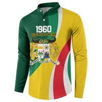 Benin Independence Day Personalized Button Sweatshirt Since 1960 Fraternite Justice Travail - Wonder Print Shop