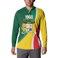 Benin Independence Day Personalized Button Sweatshirt Since 1960 Fraternite Justice Travail - Wonder Print Shop