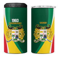 Benin Independence Day Personalized 4 in 1 Can Cooler Tumbler Since 1960 Fraternite Justice Travail - Wonder Print Shop