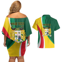 Benin Independence Day Personalized Couples Matching Off Shoulder Short Dress and Hawaiian Shirt Since 1960 Fraternite Justice Travail - Wonder Print Shop