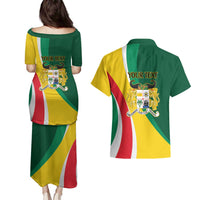 Benin Independence Day Personalized Couples Matching Puletasi and Hawaiian Shirt Since 1960 Fraternite Justice Travail - Wonder Print Shop
