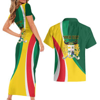 Benin Independence Day Personalized Couples Matching Short Sleeve Bodycon Dress and Hawaiian Shirt Since 1960 Fraternite Justice Travail - Wonder Print Shop