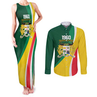 Benin Independence Day Personalized Couples Matching Tank Maxi Dress and Long Sleeve Button Shirt Since 1960 Fraternite Justice Travail - Wonder Print Shop