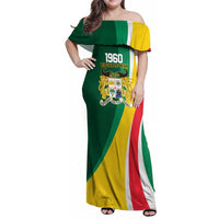Benin Independence Day Personalized Family Matching Off Shoulder Maxi Dress and Hawaiian Shirt Since 1960 Fraternite Justice Travail - Wonder Print Shop