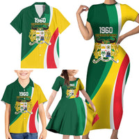 Benin Independence Day Personalized Family Matching Short Sleeve Bodycon Dress and Hawaiian Shirt Since 1960 Fraternite Justice Travail - Wonder Print Shop